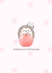 Hedgehog and Shimaenaga -apple- pink 2
