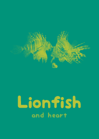 Lionfish & heart Turquoise GRN