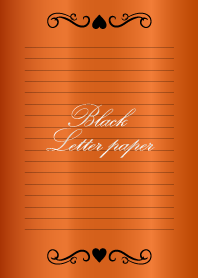 Black Letter paper *GLOSSYORANGE 2*
