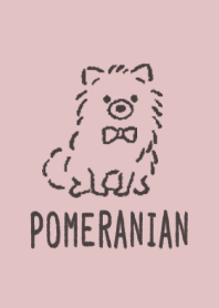 Doodle dog - Pomeranian - PINK GRAY