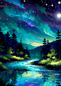 Beautiful starry night view#2609