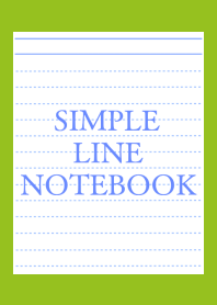 SIMPLE BLUE LINE NOTEBOOKj-LEAF GREEN