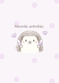 Hedgehog and Favorite activities purple2