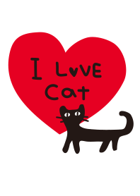 I LOVE CAT(simple heart)