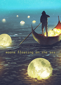 moons floating on the sea