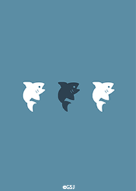 簡單可愛的鯊魚暗藍色