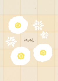 Check pattern white flowers25 from Japan