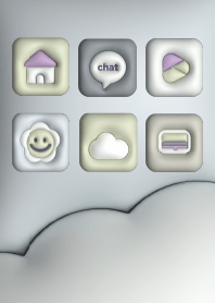 Simple 3D puffy icons-Earth color