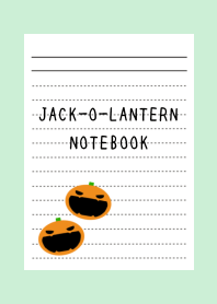 JACK-O-LANTERN NOTEBOOK-LIGHT MINT GREEN
