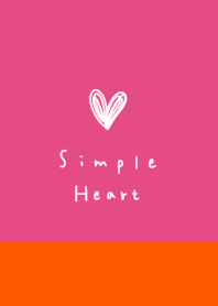 flashy. Pink and orange. Simple heart.