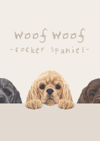 Woof Woof - Cocker Spaniel - BEIGE/BROWN