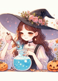 cute little witch halloween