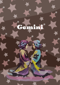 Gemini constellation on brown