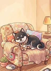 Lazy Shiba Inu/Sunset