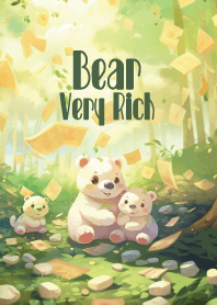 rich bear in the garden