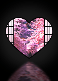 SAKURA Japanese garden[heart window]