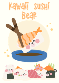 kawaii sushi bear
