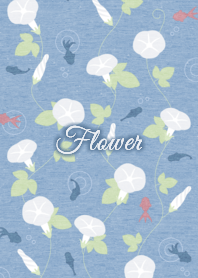 ดอกไม้ 011 (ผักบุ้ง×สีฟ้าเทาอ่อน)