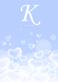 INITIAL -K- Heart blue cloud