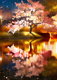 美しい夜桜の着せかえ#2565