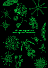 Microorganisms-moving small creatures-
