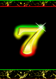 ラッキーセブン。7（ラスタカラー）