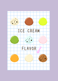 ICE CREAM FLAVOR GRAPH PAPER/DUSTY PUR