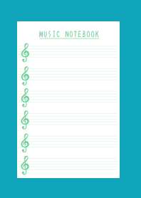 GREEN COLOR MUSICAL NOTES/VIRIDIAN