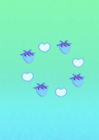Lucky Strawberry Heart Blue Purple