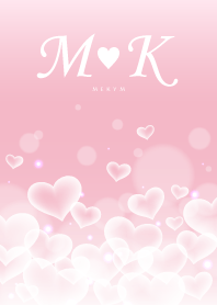 Initial -M&K- Heart cloud