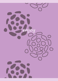 Round flowers on light purple