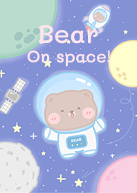 Bear on purple space!