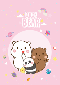 น้องหมี&น้องเป็ด น่ารักมินิ สีชมพู