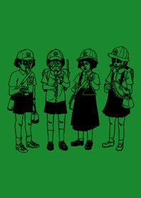 장난 꾸러기 아이-녹색