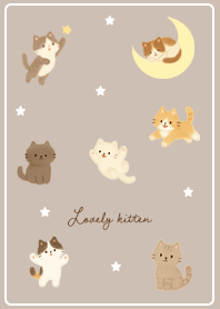 brown Moon and Kittens 02_2