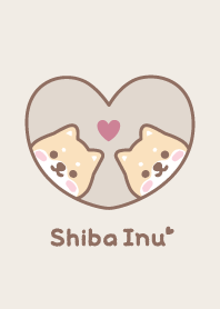 Shiba Inu Heart - Brown