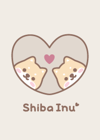 Shiba Inu Heart / Brown