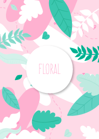 Floral Hand Drawn Pastel Pink