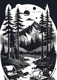 Camping Mountains Night 1E9d40