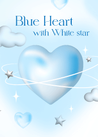 Blue Heart with White star
