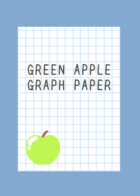 GREEN APPLE GRAPH PAPER-DUSTY BLUE