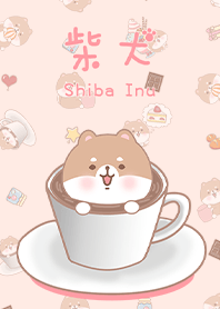 可愛寶貝柴犬 午後咖啡杯 粉紅色4