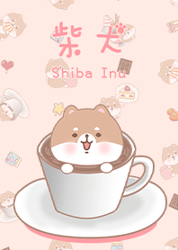 misty cat-Shiba Inu coffee beige pink4