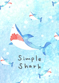 Watercolor shark illustration25.