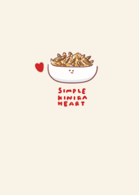 simple Kinpira burdock heart beige