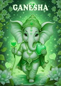 Ganesha, green attracts wealth, riches
