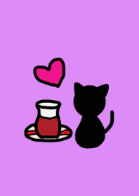 トルコ紅茶と猫