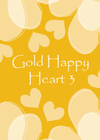 Gold Happy Heart 3