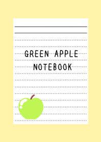 GREEN APPLE NOTEBOOK-LIGHT YELLOW