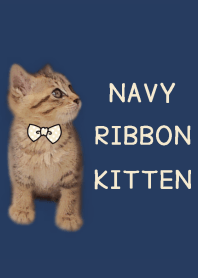 ♡NAVY RIBBON KITTEN...♡